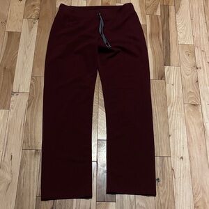 Figs burgundy Livingston scrub pants